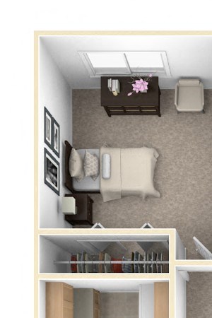Two Bedroom One Bath Floor Plan Two Bedroom One Bath Floor Plan at Newport Village Apartments, Portage, MI